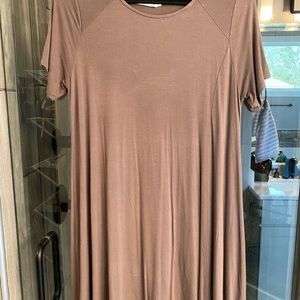 Light Brown Tshirt Dress
